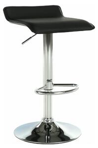 Scaun bar LARIA NEW, negru/crom, piele ecologica/metal, 37x39x64/85 cm