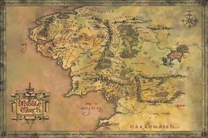 XXL Poster The Lord of the Rings - Middle Earth, (120 x 80 cm)