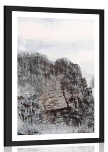 Poster cu passepartout pictura ale peisajului