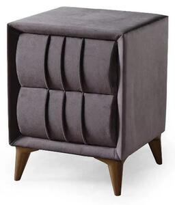 Noptiera BAROK, stofa catifelata gri antracit - Setra 811, 51x48x66 cm