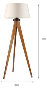 Lampadar AIDA 1xE27/15W/230V stejar/crem