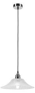 Lustră suspendată pe cablu JULL 1xE27/15W/230V crom lucios/sticlă transparentă