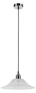 Lustră suspendată pe cablu JULL 1xE27/15W/230V crom lucios/sticlă transparentă