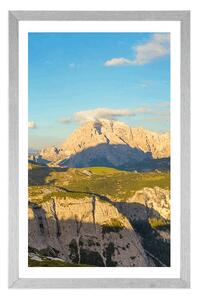 Poster cu passepartout vedere frumoasă din munți