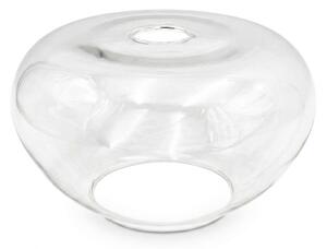 Lustră suspendată pe cablu FLO 1xE27/15W/230V crom lucios/abajur din sticlă transparentă