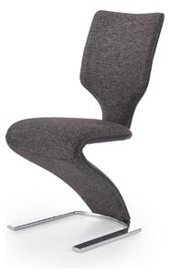 Scaun tapitat K307, gri inchis/argintiu, stofa clasica/metal, 46X62X95