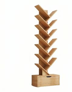 Biblioteca moderna decorativa Tree Design bej, 158x34 cm, MDF rezistent