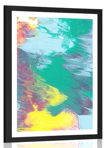 Poster cu passepartout abstracție în culori pastelate
