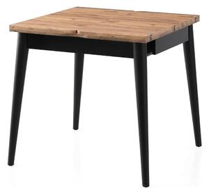 Masa extensibila TOTEM 3043, stejar/negru, PAL melaminat, 80/160x80x75