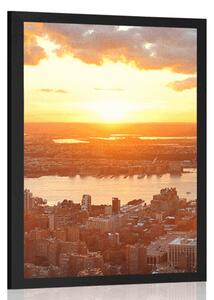 Poster apus de soare deasupra New York-ului