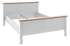 Cadru pat JASMIN 160x200, alb/stejar artisan, PAL