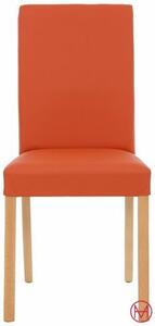 Set 4 scaune Nina portocalii piele ecologica