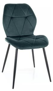 Scaun RICK, verde inchis - Bluvel 78, stofa catifelata/metal, 48x41x86