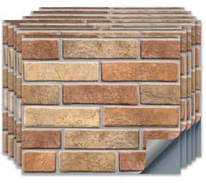 Panouri Decorative 3D Autoadezive, Imitatie Caramida, Set 10 buc (30x30 cm)