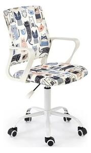 Scaun birou ORIS, multicolor, stofa clasica/metal, 51x51x88/100 cm