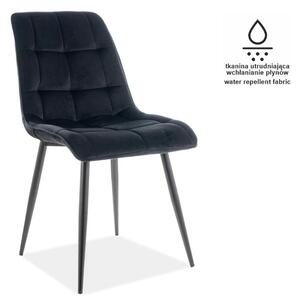 Scaun CHIC, stofa catifelata negru - Matt 99, 50x58x88 cm
