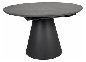 Masa extensibila ANGEL II, gri cu efect de marmura/negru, 120/160x120x