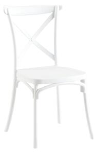 Scaun SAVITA, alb, plastic, 50x47x90 cm