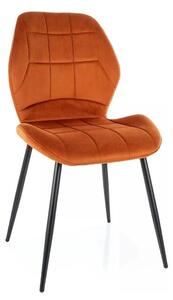 Scaun JAKE, scortisoara - Bluvel 4215/negru, stofa catifelata/metal, 4