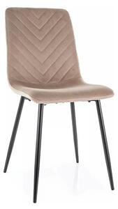 Scaun DAREN, bej inchis - Bluvel 40, stofa catifelata/metal, 45x39x91