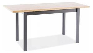 Masa extensibila ADAM, stejar artisan/negru, PAL laminat, 100/140x60x7