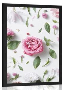 Poster natura moartă delicată din flori