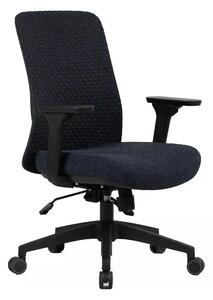 Scaun de birou Q-744, negru, stofa clasica/plasa, 62x50x91/101 cm
