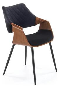 Scaun K586, negru - Bluvel 19, stofa catifelata/placaj indoit, 56x55x7