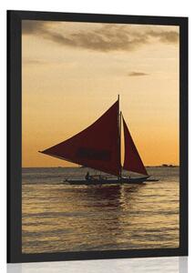 Poster apus de soare frumos la mare