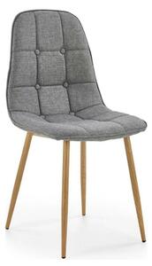 Scaun K316, gri/stejar, stofa clasica/metal, 44x56x87 cm