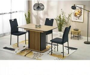 Masa extensibila WILSON, stejar artisan/negru, PAL laminat, 120/158x77