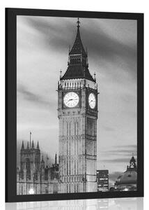 Poster Big Ben în Londra în design alb-negru