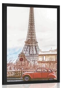 Poster vedere la Turnul Eiffel de pe strada Parisului