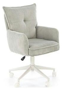 Scaun birou DUMBO, gri deschis/alb, stofa raiata, 52x58x84/94 cm