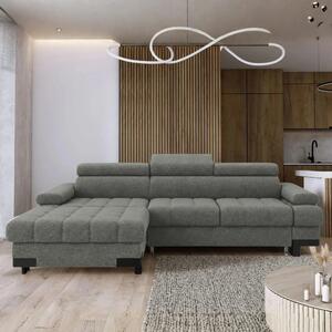 Coltar extensibil SELVA MINI, sezlong stanga, stofa gri - Rosario 456