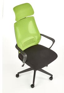 Scaun de birou VALDEZ verde/negru, 64/60x116/122x46/52 cm