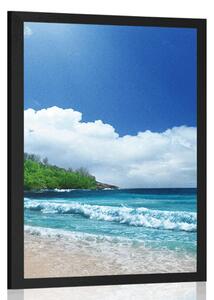 Poster plajă pe insula Seychelles