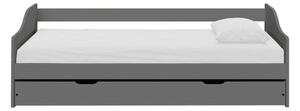 Pat extensibil LAURA NEW 90x200, gri, lemn/metal, cu somiera