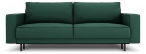 Canapea extensibila Caro cu 3 locuri si tapiterie din tesatura structurala, verde