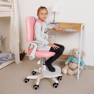 Scaun pentru copii în creștere cu suport și tracturi Aureola (roz + alb). 1028719