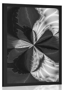 Poster abstracție artistică în design alb-negru