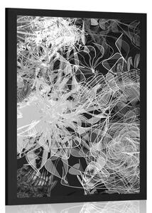 Poster artă abstractă în alb-negru