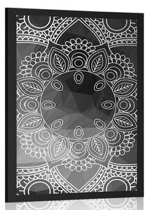 Poster Mandala în alb-negru