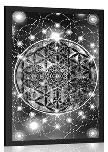 Poster Mandala fermecătoare în design alb și negru