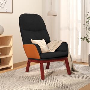 Scaun de relaxare, negru, material textil