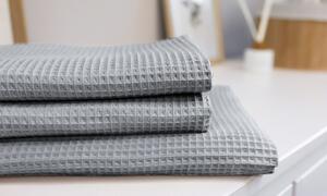 Prosop waffle - Gri | 70 x 140 cm