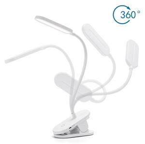 Lampă LED reîncărcabilă dimabilă de masă cu clemă Aigostar LED/2,5W/5V 1200mAh alb