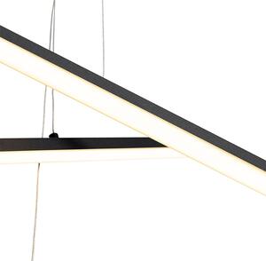 Lampă suspendată neagră cu LED în 3 trepte reglabilă 6 lumini - Jolanta