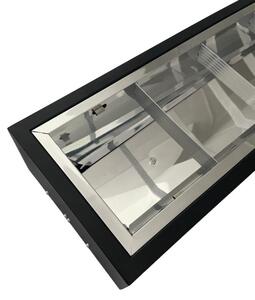 Corp de iluminat fluorescent 2xG13/18W/230V negru 120 cm