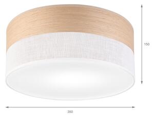Plafonieră SIRJA WOOD 1xE27/15W/230V d. 35 cm alb/stejar